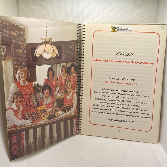 Enjoy More Recipes From The Best of Bridge 1980 Vintage Spiral Bound - Picture 4 of 10